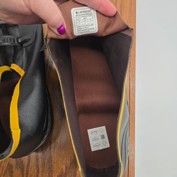 LaCrosse ATS 5" Tungsten Carbide Stud 2 Buckle Overshoe Mens 12 Black Waterproof - Picture 9 of 15